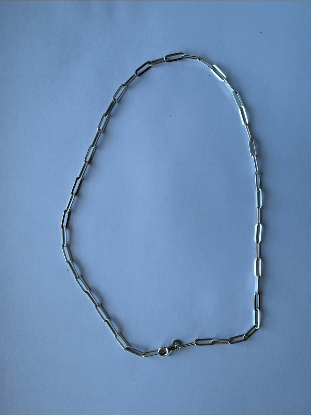 Sterling Silver Paperclip Link Necklace - Silver